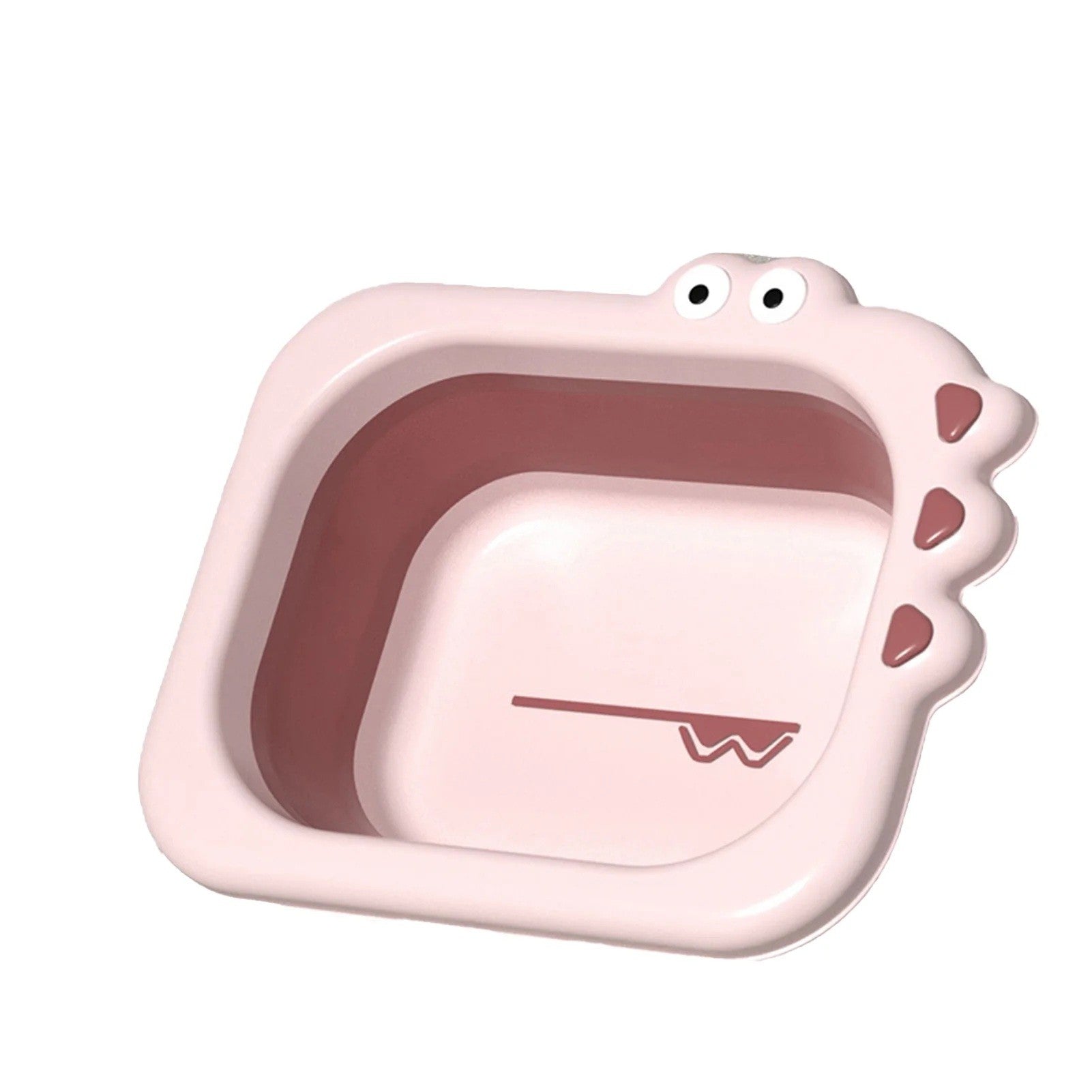 Lavoar Pliabil, Flippy, pentru Copii, din PP/TPE, Portabil, Model Crocodil, 30x24.5x9 cm, Roz-0