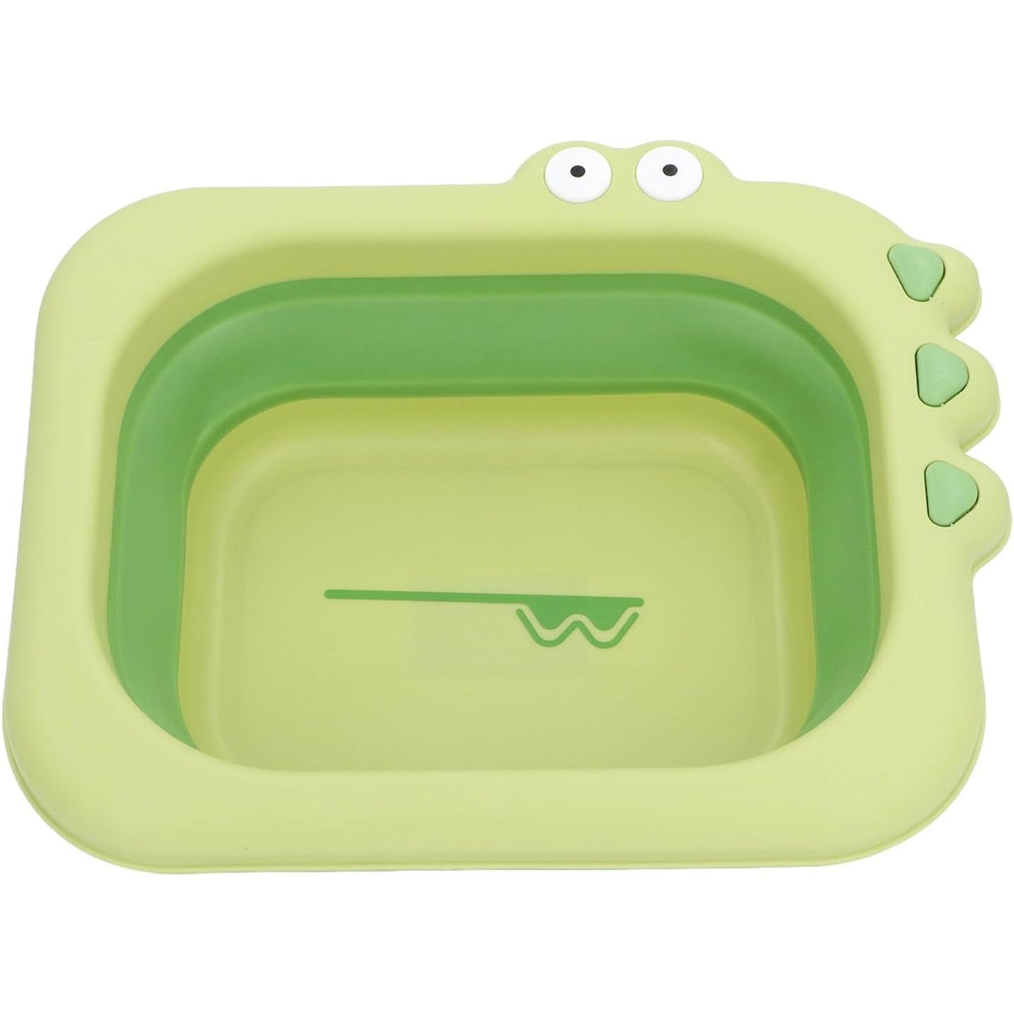 Lavoar Pliabil, Flippy, pentru Copii, din PP/TPE, Portabil, Model Crocodil, 30x24.5x9 cm, Verde-2
