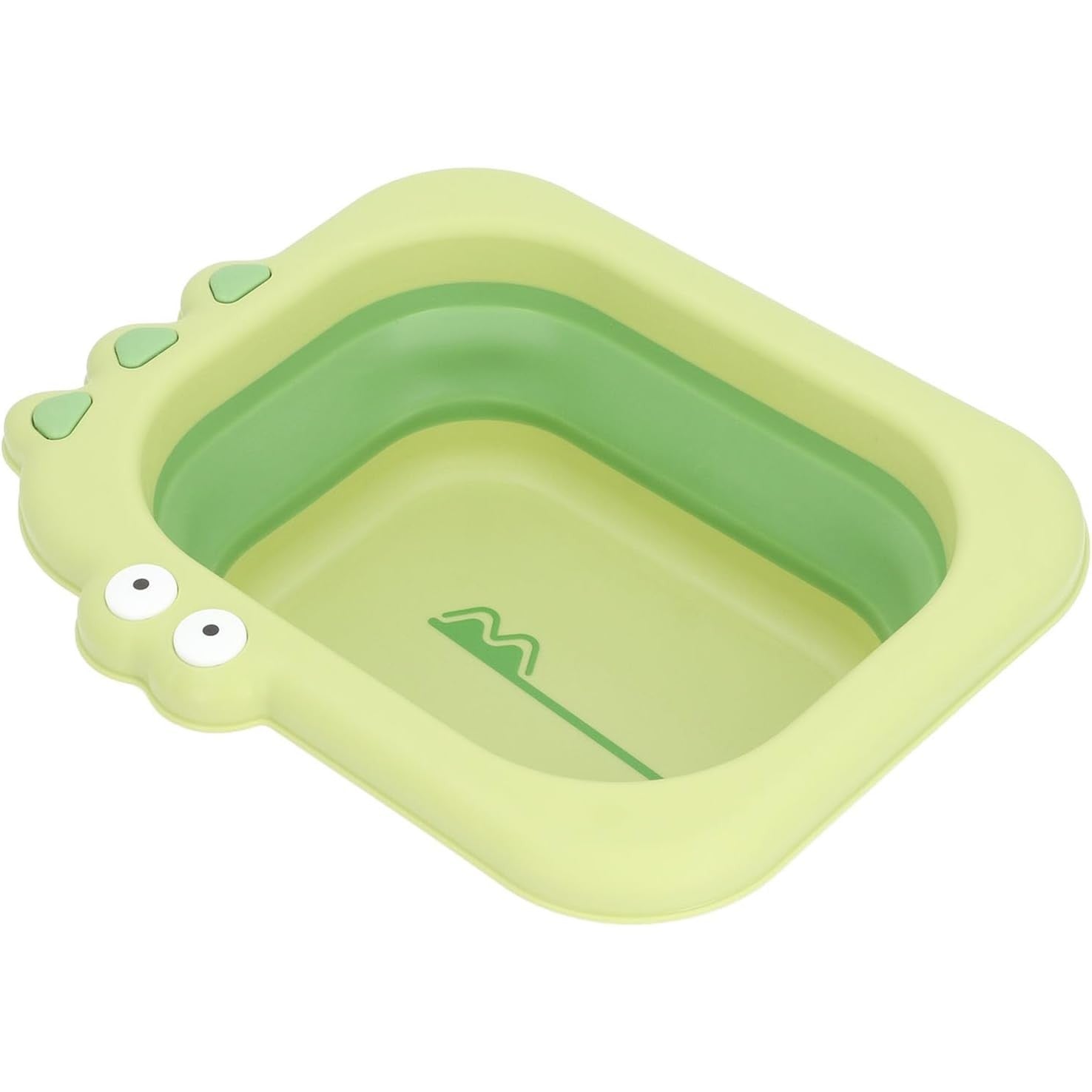 Lavoar Pliabil, Flippy, pentru Copii, din PP/TPE, Portabil, Model Crocodil, 30x24.5x9 cm, Verde-4