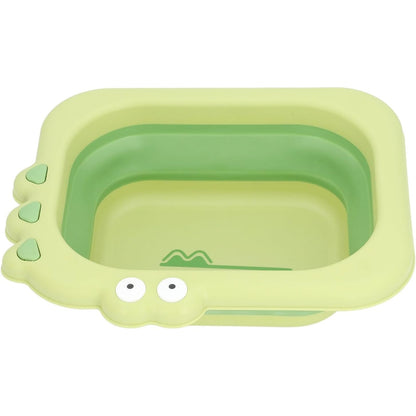Lavoar Pliabil, Flippy, pentru Copii, din PP/TPE, Portabil, Model Crocodil, 30x24.5x9 cm, Verde-5