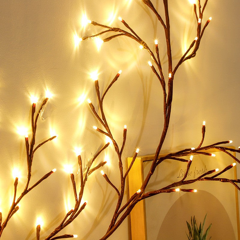 Instalatie Craciun tip Creanga Flippy, 144 LED-uri, Conectare la Retea, 8 Jocuri de Lumini, Telecomanda, 2.5 m, Prelungitor 2 m, 3V, 1.5V, Fir Negru, Alb Cald-3