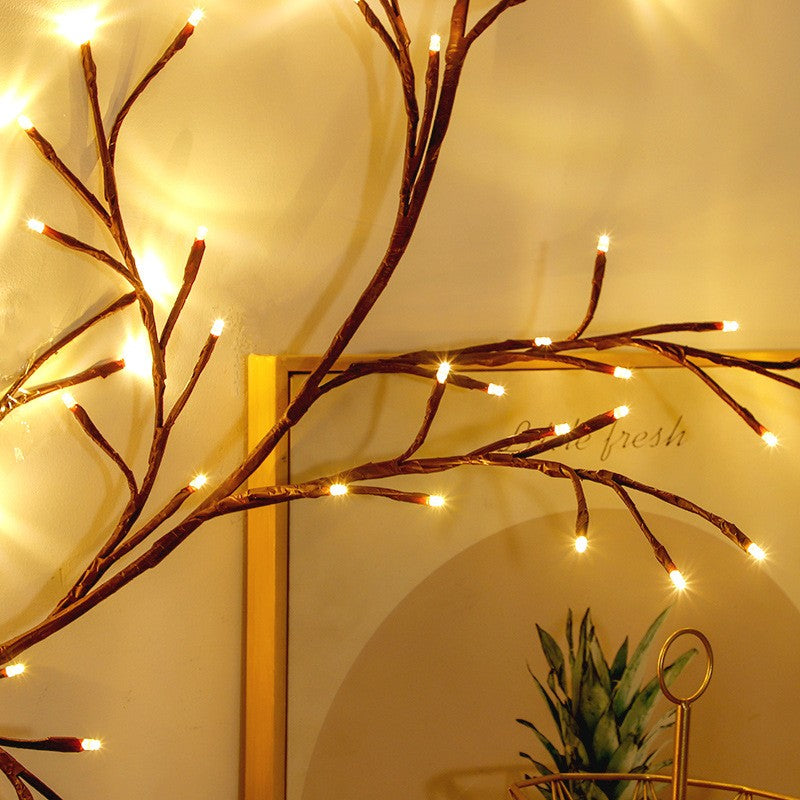 Instalatie Craciun tip Creanga Flippy, 144 LED-uri, Conectare USB, 8 Jocuri de Lumini, Telecomanda, 2.5 m, Prelungitor 2 m, 3V, Fir Negru, Alb Cald-5
