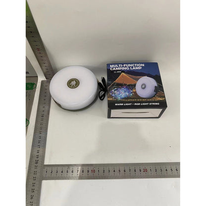 Lumină de camping LED încărcare USB, Flippy, șir colorat, pentru aer liber, cort, Distanta 10 metri, 1800mAH, Alb Verde-1