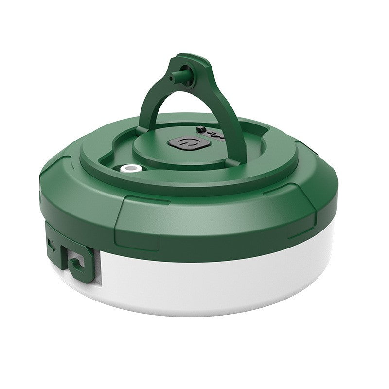 Lumină de camping LED încărcare USB, Flippy, șir colorat, pentru aer liber, cort, Distanta 10 metri, 1800mAH, Alb Verde-0