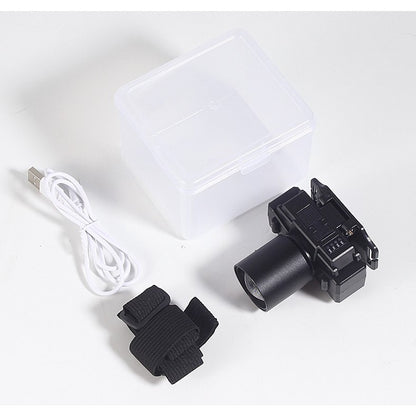 Lanterna LED de Montat pe Cap, Flippy, cu Raza Lunga de Zoom, Far Telescopic, Reglabil, Rezistent la Apa, pentru Pescuit in Aer Liber, Camping, Lumina Puternica, Lanterna, 7x4.5x6 cm, Negru-10
