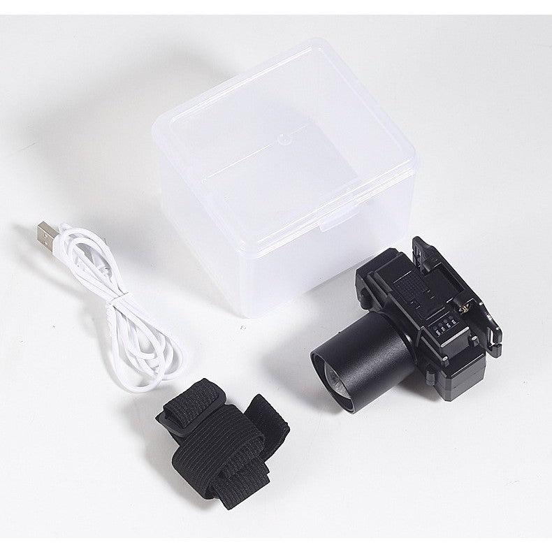 Lanterna LED de Montat pe Cap, Flippy, cu Raza Lunga de Zoom, Far Telescopic, Reglabil, Rezistent la Apa, pentru Pescuit in Aer Liber, Camping, Lumina Puternica, Lanterna, 7x4.5x6 cm, Negru-10