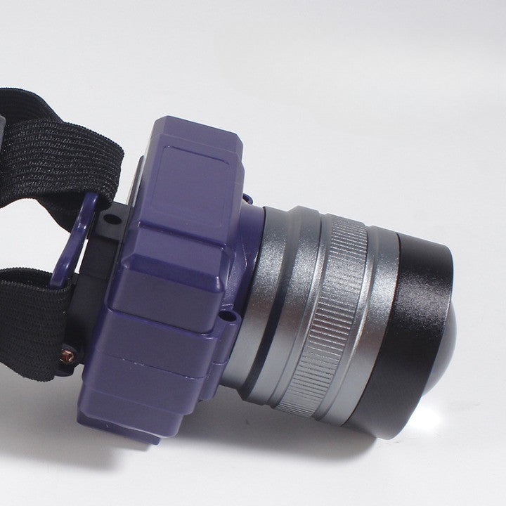 Lanterna LED de Montat pe Cap, Flippy, cu Raza Lunga de Zoom, Far Telescopic, Reglabil, Rezistent la Apa, pentru Pescuit in Aer Liber, Camping, Lumina Puternica, Lanterna, 7.5x5x7 cm, Albastru-3