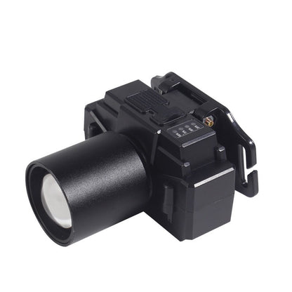 Lanterna LED de Montat pe Cap, Flippy, cu Raza Lunga de Zoom, Far Telescopic, Reglabil, Rezistent la Apa, pentru Pescuit in Aer Liber, Camping, Lumina Puternica, Lanterna, 7x4.5x6 cm, Negru-0