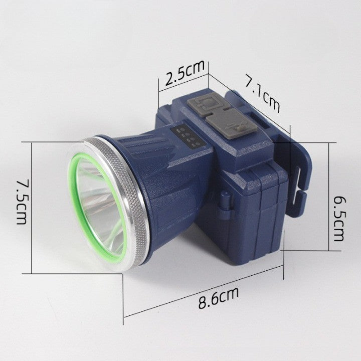 Lanterna LED de Montat pe Cap, Flippy, cu Raza Lunga de Zoom, Reincarcabila USB, Far Telescopic, Rezistent la Apa, Reglabil, pentru Pescuit in Aer Liber, Camping, Lumina Puternica, Lanterna, 8.6x7.5x6.5cm, Albastru-7