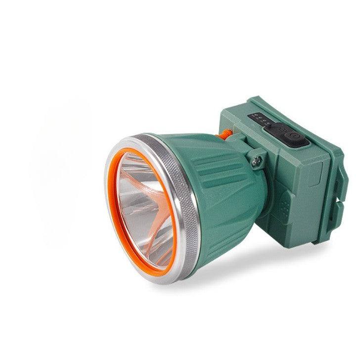 Lanterna LED de Montat pe Cap, Flippy, cu Raza Lunga de Zoom, Reincarcabila USB, Far Telescopic, Rezistent la Apa, Reglabil, pentru Pescuit in Aer Liber, Camping, Lumina Puternica, Lanterna, 10.5x8x6.5 cm, Verde Inchis-3