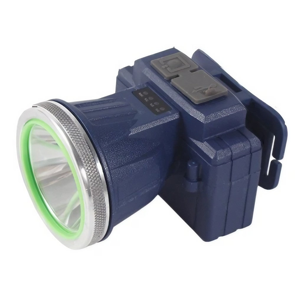 Lanterna LED de Montat pe Cap, Flippy, cu Raza Lunga de Zoom, Reincarcabila USB, Far Telescopic, Rezistent la Apa, Reglabil, pentru Pescuit in Aer Liber, Camping, Lumina Puternica, Lanterna, 7.5x5.8x5.5 cm, Albastru-0