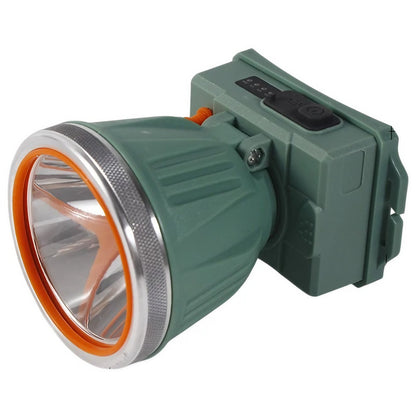 Lanterna LED de Montat pe Cap, Flippy, cu Raza Lunga de Zoom, Reincarcabila USB, Far Telescopic, Rezistent la Apa, Reglabil, pentru Pescuit in Aer Liber, Camping, Lumina Puternica, Lanterna, 10.5x8x6.5 cm, Verde Inchis-0