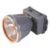 Lanterna LED de Montat pe Cap, Flippy, cu Raza Lunga de Zoom, Reincarcabila USB, Far Telescopic, Rezistent la Apa, Reglabil, pentru Pescuit in Aer Liber, Camping, Lumina Puternica, Lanterna, 10.5x8x6.5 cm, Gri-0