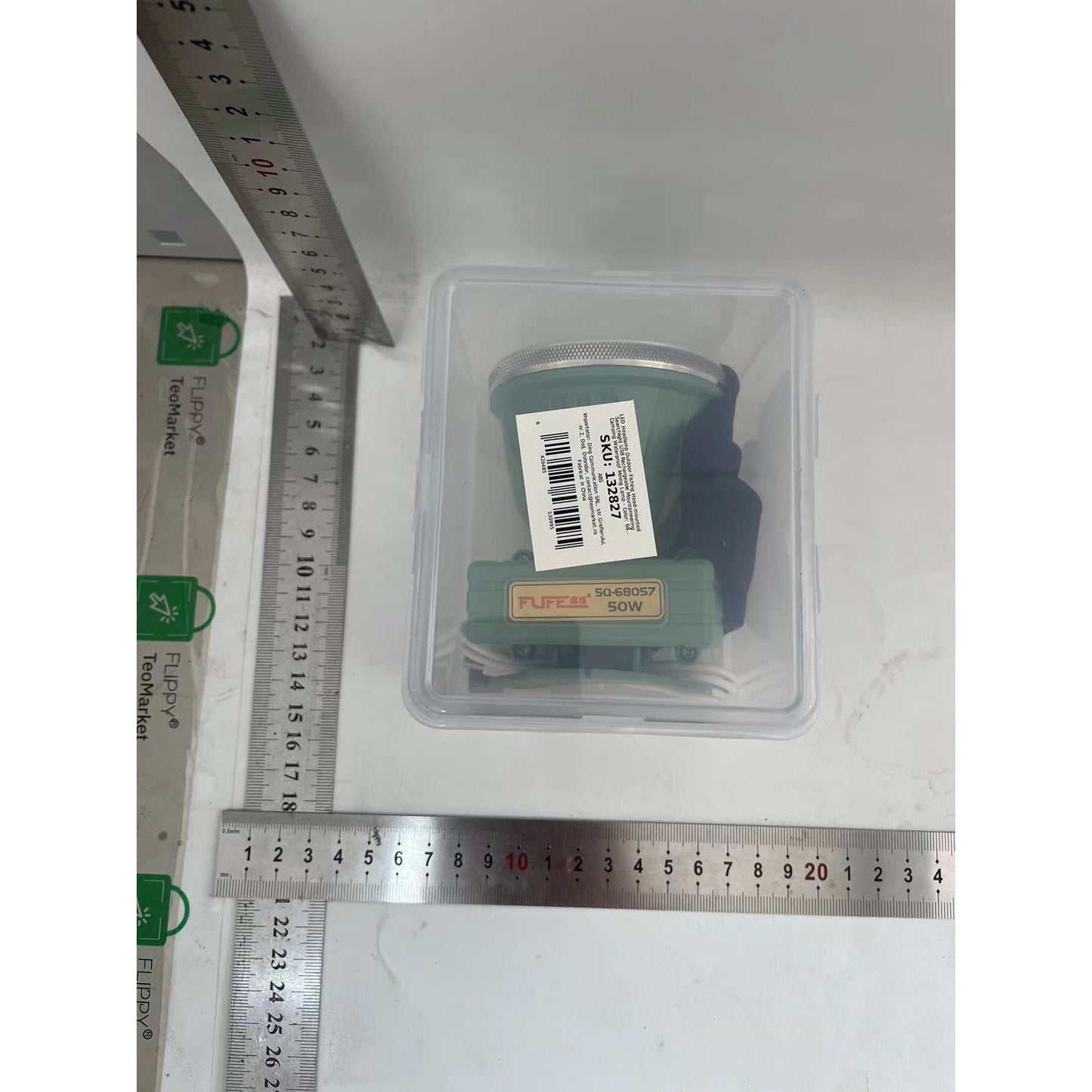 Lanterna LED de Montat pe Cap, Flippy, cu Raza Lunga de Zoom, Reincarcabila USB, Far Telescopic, Rezistent la Apa, Reglabil, pentru Pescuit in Aer Liber, Camping, Lumina Puternica, Lanterna, 10.5x8x6.5 cm, Verde Inchis-1
