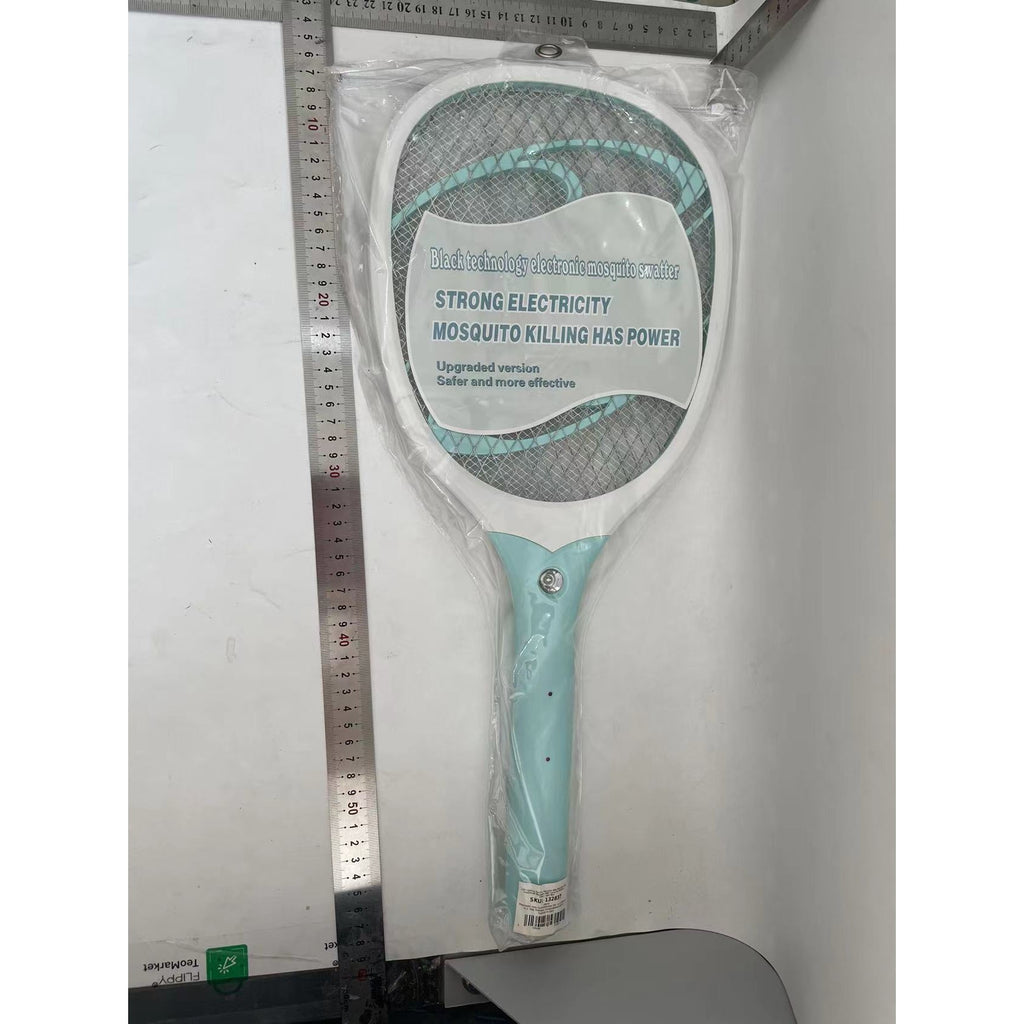 Paleta Electrica pentru Tantari, Muste sau Insecte LED, Flippy, Reincarcabila, Incarcare USB, Plastic, Casa si Gradina, Anti-insecte, Alb-Albastru-1