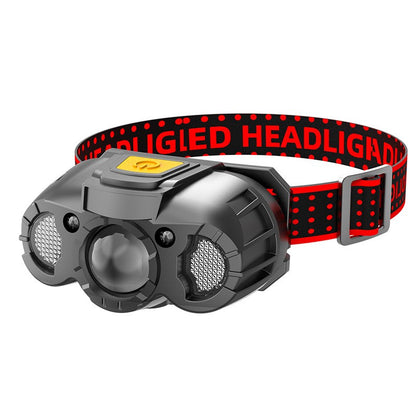 Lanterna pentru Cap, Flippy, Multifunctionala, Neagra-0