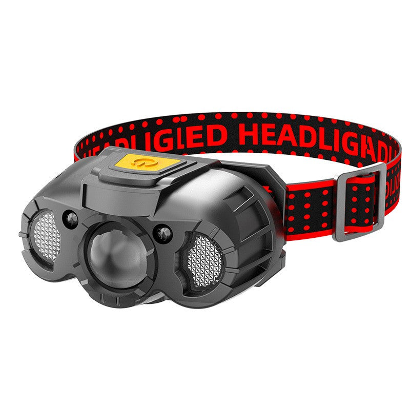 Lanterna pentru Cap, Flippy, Multifunctionala, Neagra-0