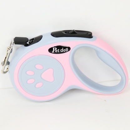 Lesa Automata Retractabila, Flippy, pentru Caini, 5m, 20 kg, ABS, Roz/Gri, 8x12x4 cm-6
