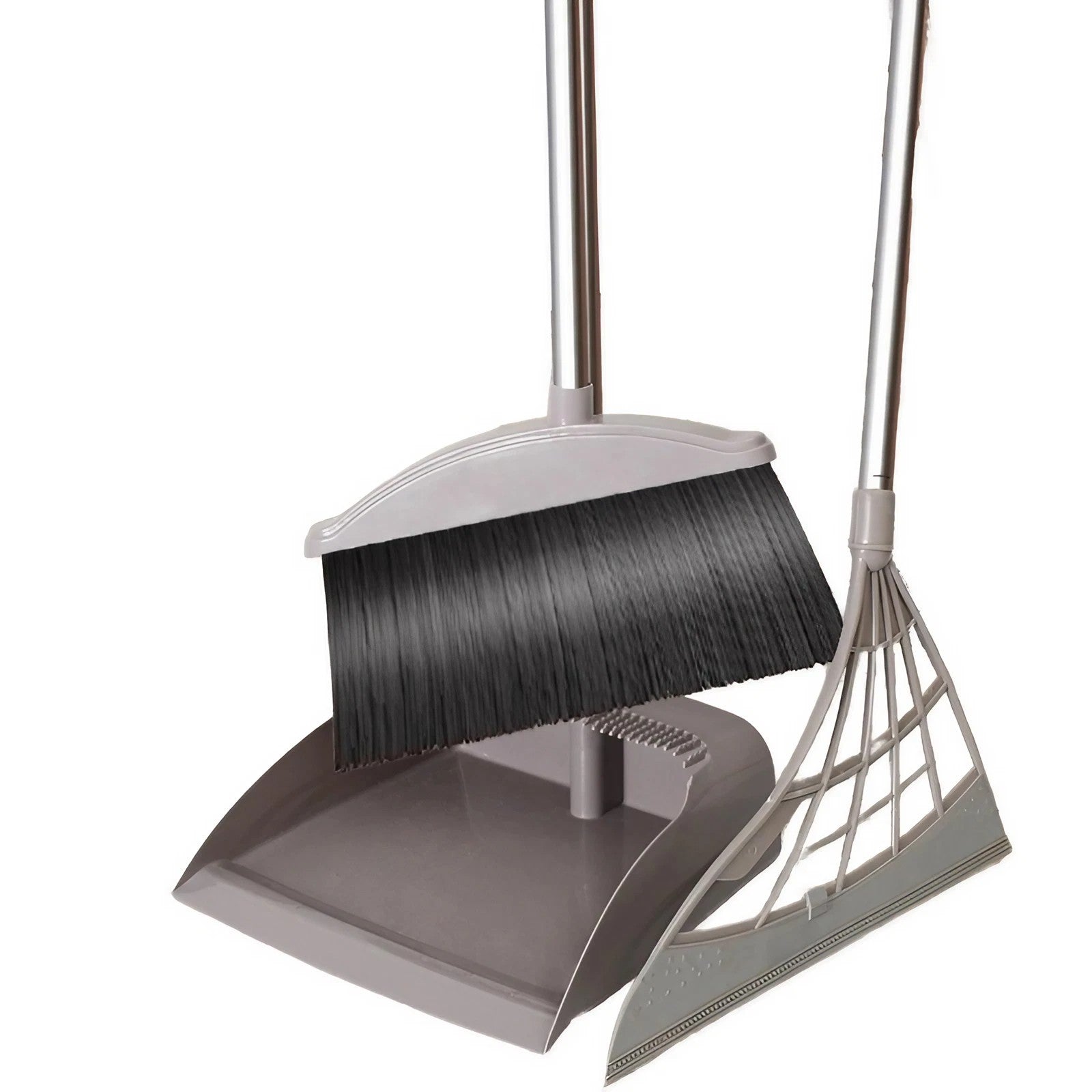 Set matura, faras cu coada si matura silicon, Flippy, Pentru uz casnic, Plastic/Otel, Gri, 90 x 72 x 100 cm-0