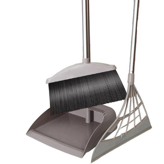 Set matura, faras cu coada si matura silicon, Flippy, Pentru uz casnic, Plastic/Otel, Gri, 90 x 72 x 100 cm-0