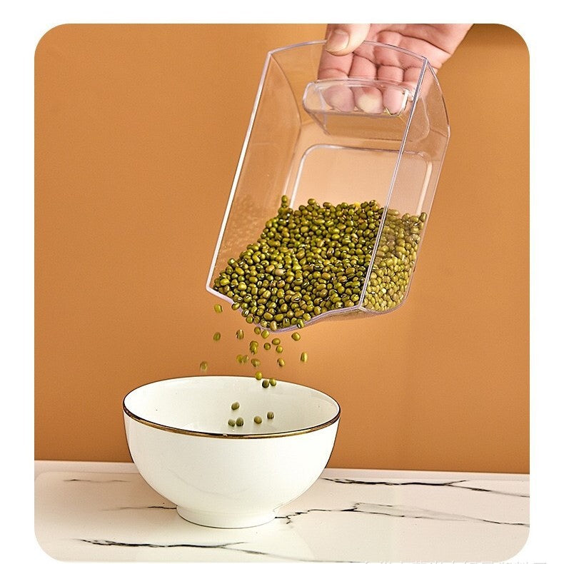 Dozator de cereale Flippy, rotativ 360, 6 compartimente, capacitate 3 L, rezistent la umezeala, inchidere etansa, verde inchis-10