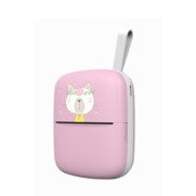 Mini Imprimanta Foto Portabila, Flippy, Incarcare USB, Bluetooth, Model Pisica, Roz-0