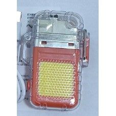 Lanterna de Buzunar cu Bricheta, Flippy, Incarcare USB-C, cu Baterie Li-Pol de 800mAh, Waterproof, Carcasa Blocabila, Portocaliu, 7.4x4.9x1.7cm-0