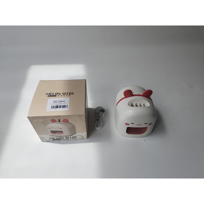 Mașină de Decojit Semințe, Flippy, Mini Deschizător, Model Iepuras, Incarcare USB, 9.7x10x8.6 cm, Alb-6