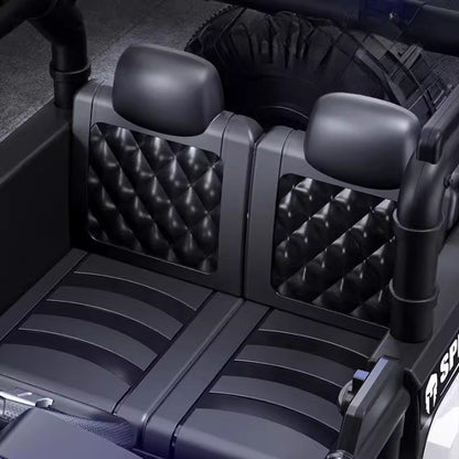 Mașină Electrică pentru Copii, Flippy, Off-Road, Conectare Bluetooth, telecomandă, Tracțiune Integrală, Lumina Intermitenta, Baterie 12V 7Ah, 120x63x68cm, Galben-3