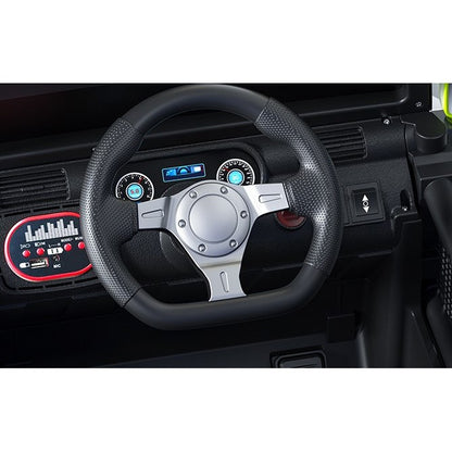 Mașină Electrică pentru Copii, Flippy, Off-Road, Conectare Bluetooth, telecomandă, Tracțiune Integrală, Lumina Intermitenta, Baterie 12V 7Ah, 120x63x68cm, Galben-5