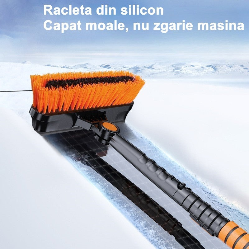 Lopata pentru zapada Flippy, 3 in 1, Perie si Racleta, Rotativa, Telescopica, Detasabila, Material Aluminiu si ABS, 100 x 25 cm, negru-4