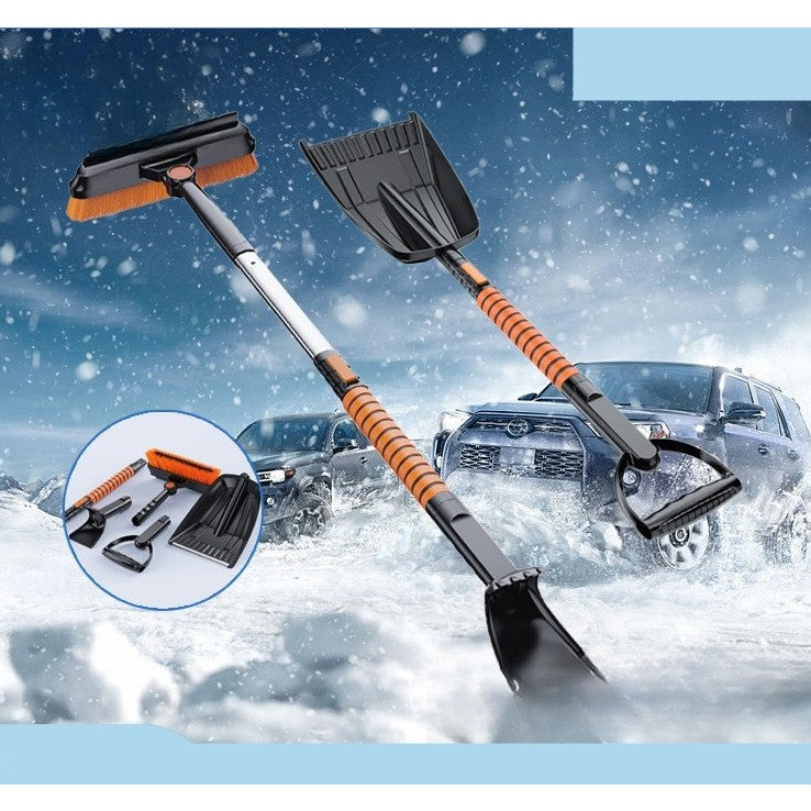 Lopata pentru zapada Flippy, 5 in 1, Perie, Racleta, 2 tipuri de Lopeti, Rotativa, Telescopica, Detasabila, Material Aluminiu si ABS, 100 x 25 cm, negru-5