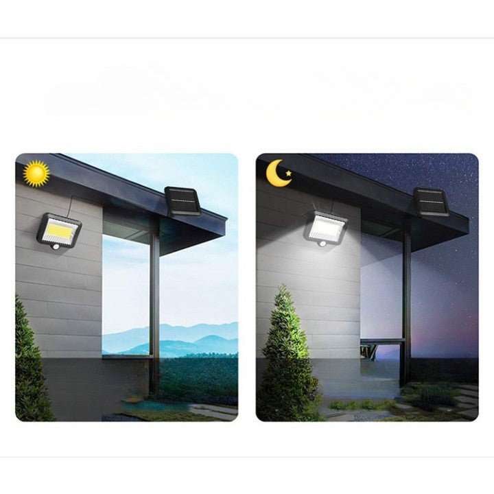 Lumina cu incarcare solara, 100 LED cu 1 grila pe inductie, montaj pe perete, Flippy-2
