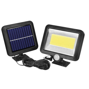 Lumina cu incarcare solara, 100 LED cu 1 grila pe inductie, montaj pe perete, Flippy-0