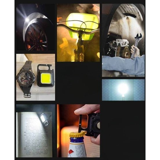 Lanterna de buzunar tip breloc, 30 LED-uri, incarcare prin usb Type C, pentru exterior, camping, alpinism, ciclism, Flippy-5