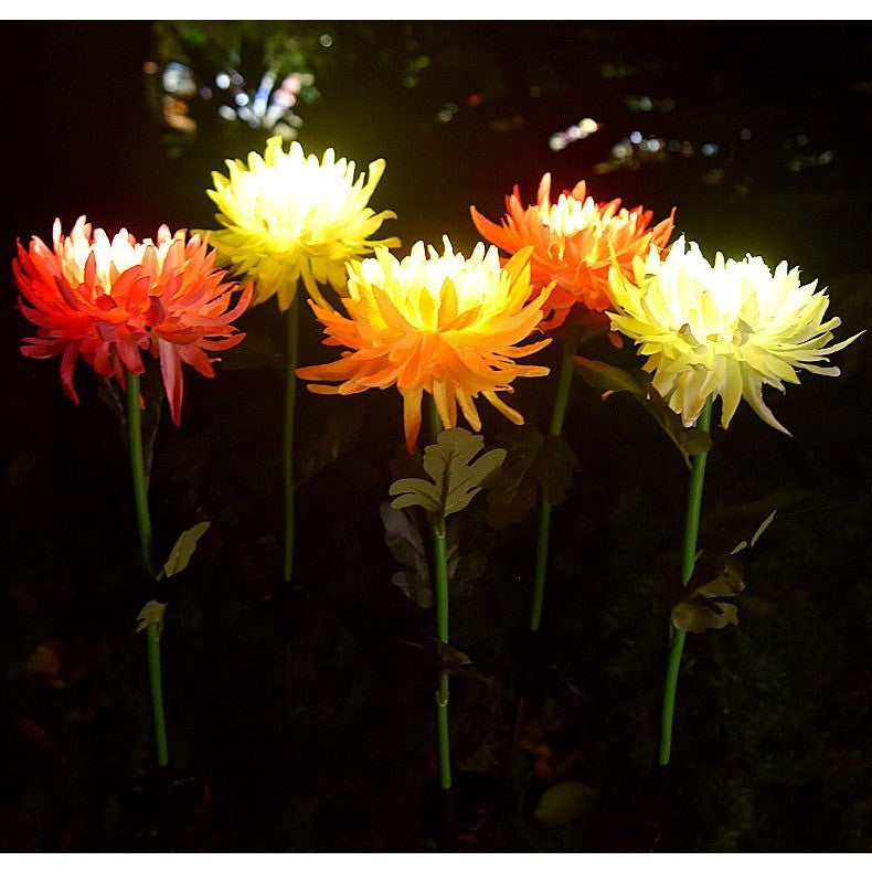 Lampa Solara LED tip Crizantema cu o floare pentru Gradina, Inaltime 80 cm, Flippy-3
