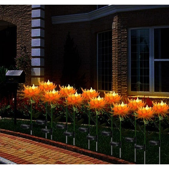 Lampa Solara LED tip Crizantema cu o floare pentru Gradina, Inaltime 80 cm, Flippy-5