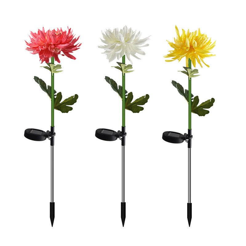 Lampa Solara LED tip Crizantema cu o floare pentru Gradina, Inaltime 80 cm, Flippy-7