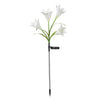 Lumina solara LED tip Crin cu 4 flori, inaltime 80 cm, pentru gradina, Flippy-0