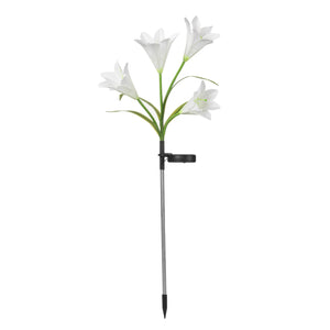 Lumina solara LED tip Crin cu 4 flori, inaltime 80 cm, pentru gradina, Flippy-0