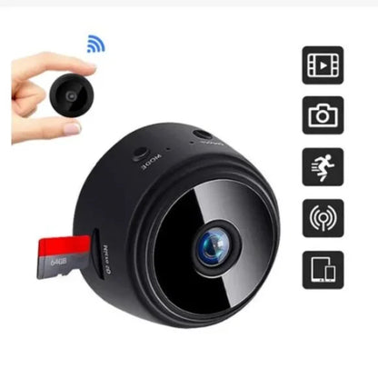Cameră Mini Supraveghere – HD1080p, WiFi, Detecție Mișcare, Viziune Nocturnă