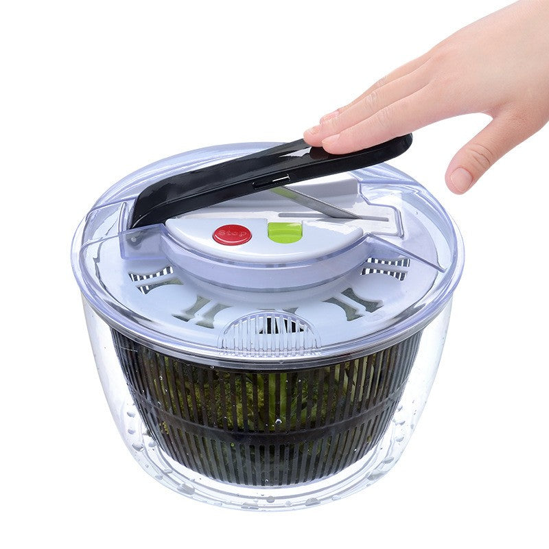 Uscator Manual pentru Salata si Verdeturi, Flippy, Plastic, 20x20x25 cm, Capacitate 5L, Negru-0