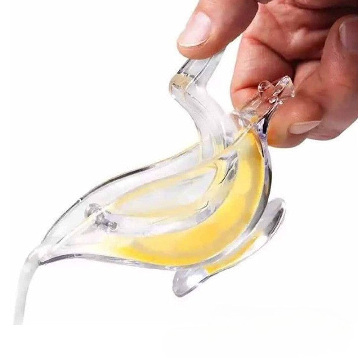 Storcator de Citrice Manual, Flippy, Rezistente, Usor de Folosit si Depozitat, Durabil, Calitativ, 12x5cm, Model Pasare, Transparent-3