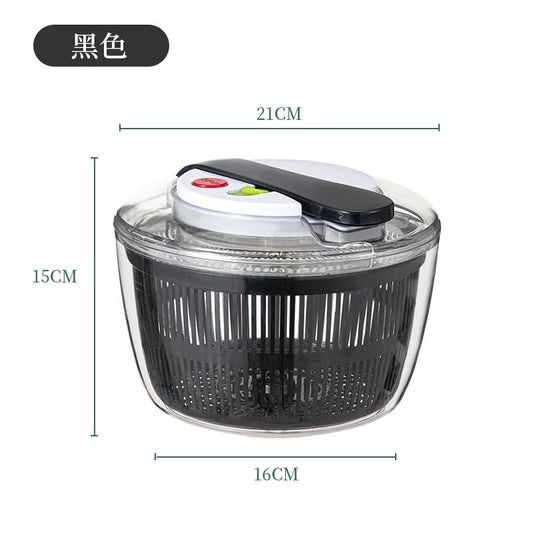 Uscator Manual pentru Salata si Verdeturi, Flippy, Plastic, 16x15x21 cm, Capacitate 3L, Negru-0