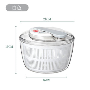 Uscator Manual pentru Salata si Verdeturi, Flippy, Plastic, 16x15x21 cm, Capacitate 3L, Alb-0