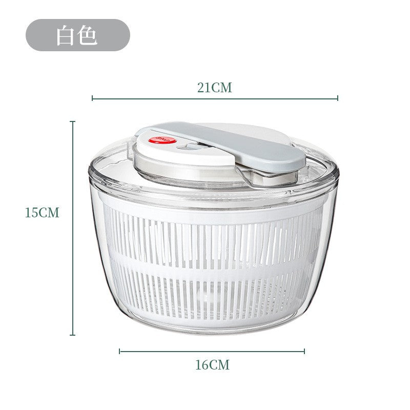 Uscator Manual pentru Salata si Verdeturi, Flippy, Plastic, 16x15x21 cm, Capacitate 3L, Alb-0