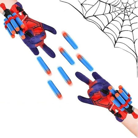 Manusa cu 5 proiectile din burete, Spiderman, rosu
