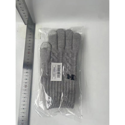Manusi Touchscreen Barbati, Marime Universala, din Acril, Gri deschis-1
