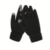 Manusi de Dama, Flippy, Functie Touchscreen (ecran tactil), Material Acril Tricotat, Manseta Elastica, Interior Catifelat, Marime Universala, Negru-0