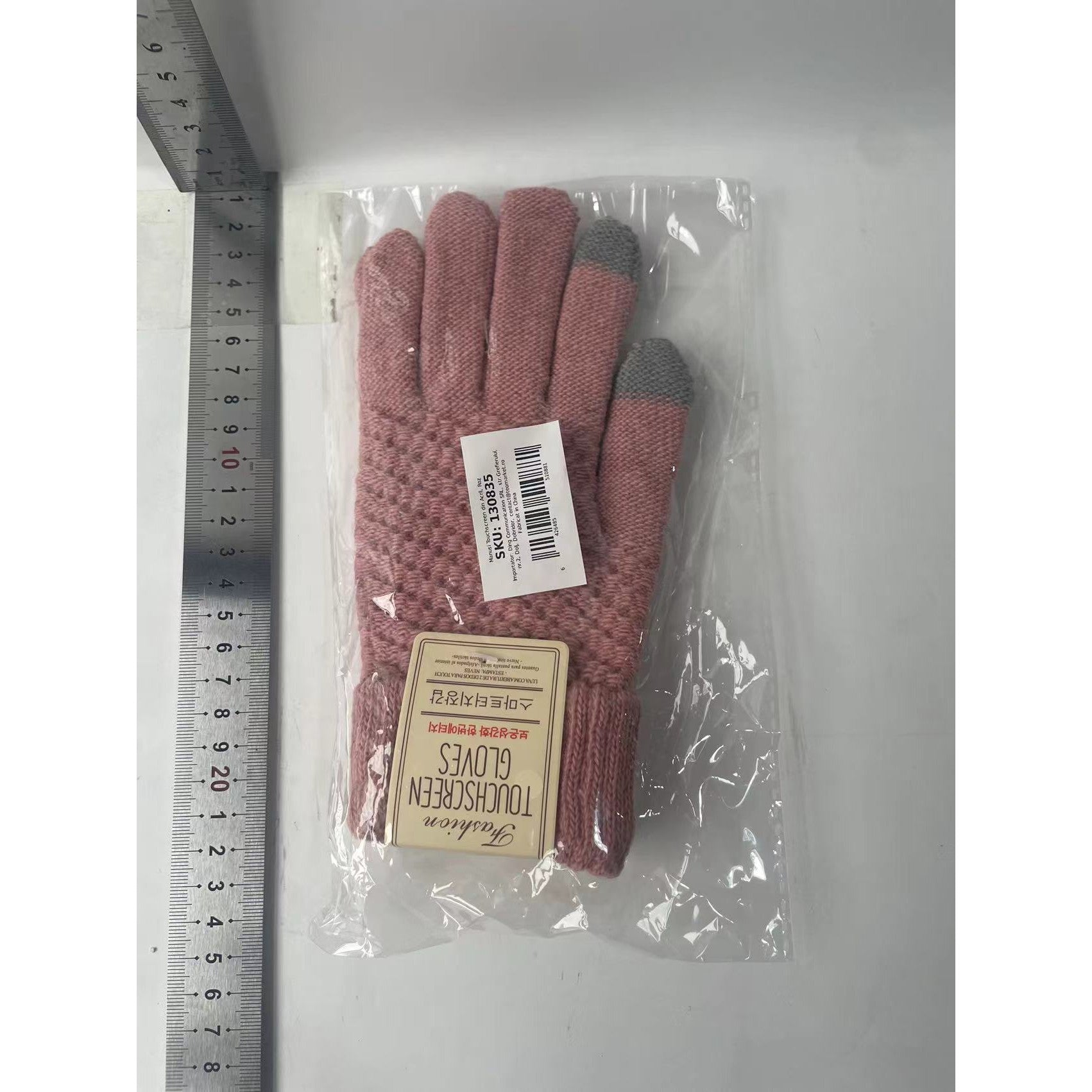 Manusi Touchscreen din Acril, Roz-1